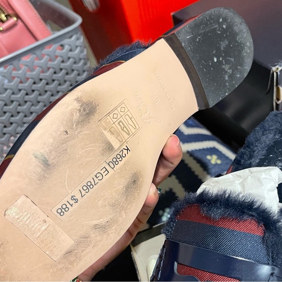 Jcrew ☀️ Academy Loafer Fur Slides - Picture 5 of 9